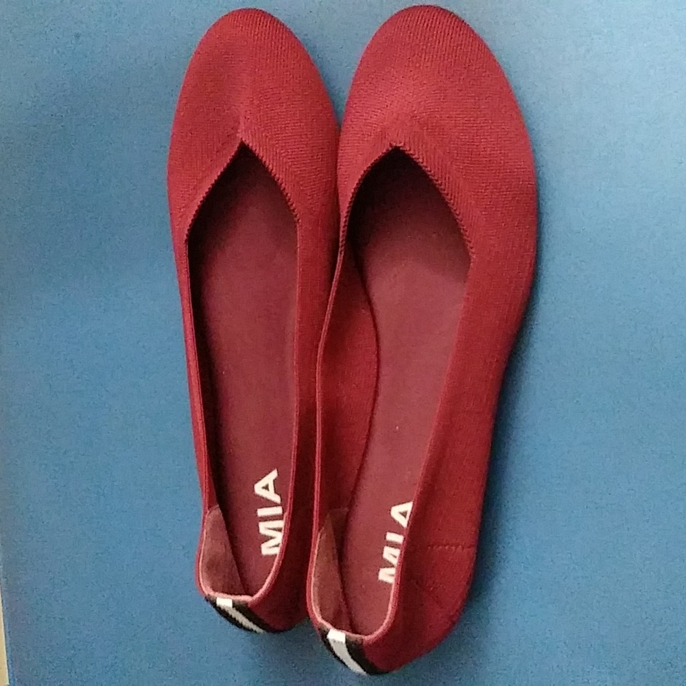 Mia Knit Flat, Ballet Shoes, Women Size 7.5, Burgundy